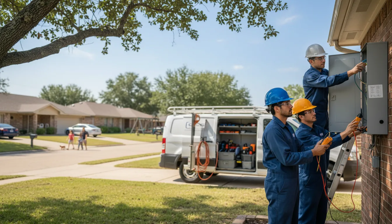 Certified electrician providing emergency electrical services in New Sharon, IA